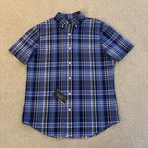 Polo Ralph Lauren Men's Classic Fit Plaid Oxford Shirt Short Sleeve Size M NWT